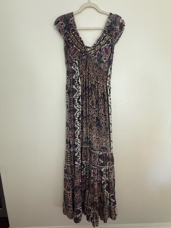 Karma Highway Dresses & Skirts - Smocked V-Neck Maxi Dress in Multi-Color